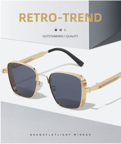 Óculos de Sol Polarizados Masculinos 2025 de Alta Qualidade, Estilosos para Dirigir, Antirreflexo, Proteção UV, Metal, Estilo Punk, Tendências da Moda