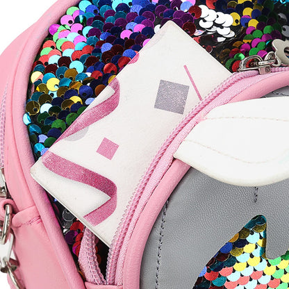 Mochila de Coelho com Lantejoulas para Meninas, Pré-escola, Ensino Fundamental, Formato de Coelho para Crianças, Material Escolar com Orelhas