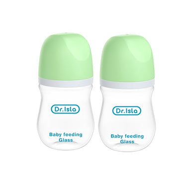MAMIJOY 2PCS 90ML/160ML Baby Glass Bottle Newborn Bottles Anti-flatulence Milk Feeding Bottles Infant 0-3 Month BPA-Free GB01?02