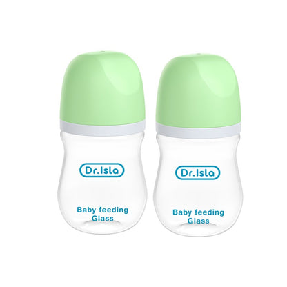 MAMIJOY 2PCS 90ML/160ML Baby Glass Bottle Newborn Bottles Anti-flatulence Milk Feeding Bottles Infant 0-3 Month BPA-Free GB01?02