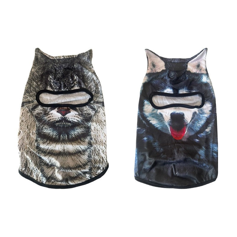 3D Cat Ski Balaclava Cute Animal Face Covering Full Face Hood Novelty Motorcycle Motocross Mask Windproof Warm Snowboard Hat