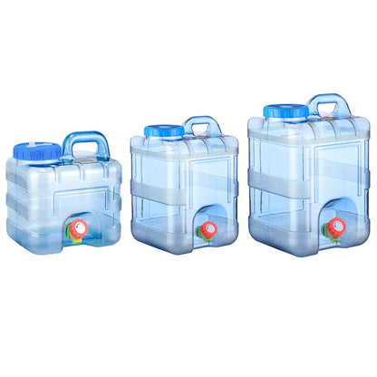 Recipiente de água de 7,5/10/15L com torneira à prova de vazamentos para acampamento, tanque de água de grande capacidade para caminhada de carro