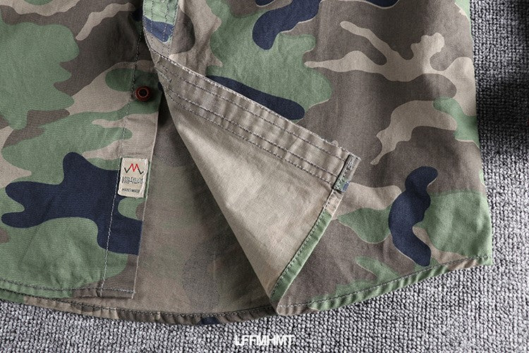 [24hour Fast Shipping] Men Camouflage Cargo Shirts High Quality Durable Outdoor Hiking Sport Daily American Style Casual Camicia