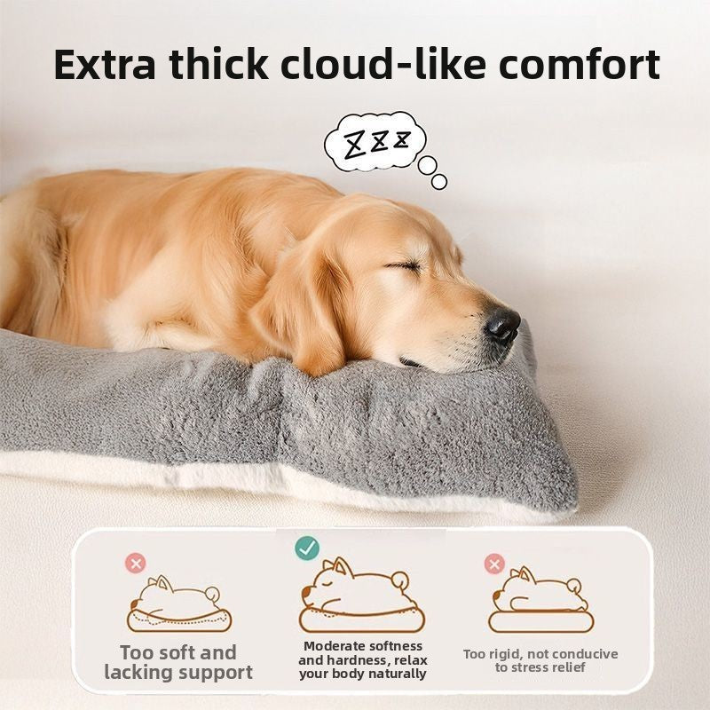 Cama Para Cães Extra Grande Sofá De Pelúcia Para Cães, Cama Para Animais De Estimação De Poliéster Super Macio, Engrossado, Tapete Para Cães Grandes De Inverno