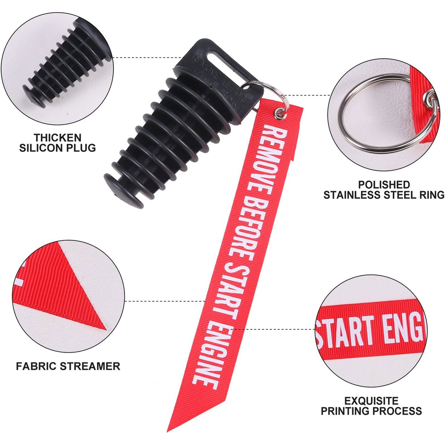 1/3/5pcs Motorcycle Exhaust Pipe Plug Muffler Wash Plug Pipe Protector Motocross Tailpipe Plug Move Blow-Down
