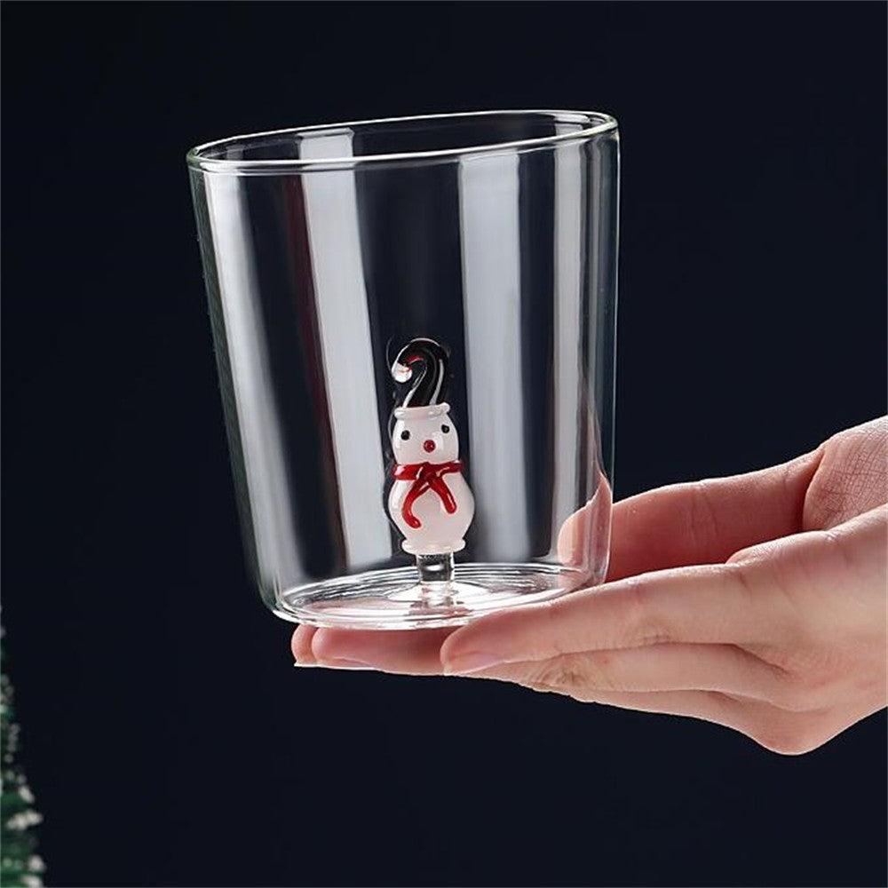 Copo de Vidro Formato de Animal 3D Desenho Animado Copos de Vidro Fofos para Casa Água Café Copo de Camada Única com Hóspedes Suco Bebida Fria Copo