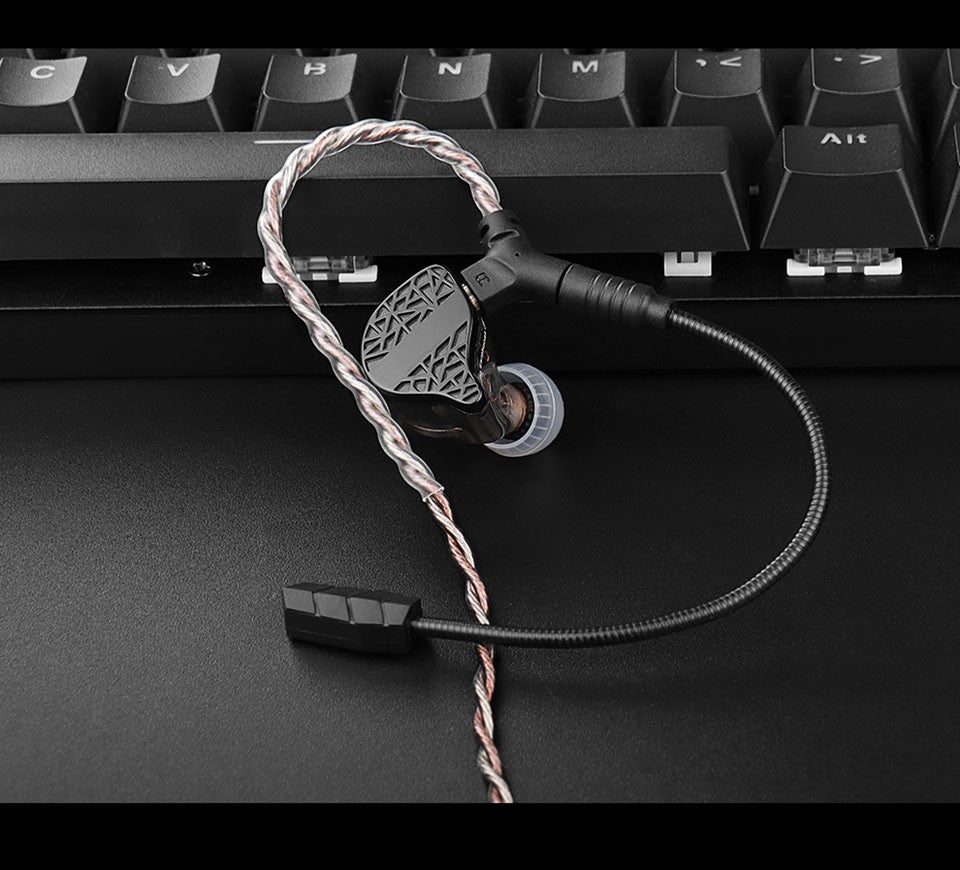 TRN RedChain Plus Gramr Gaming Earphone Upgrade Cable with Detachable Microphone 3.5mm 1.2M/2M Headphone TRN Official Store