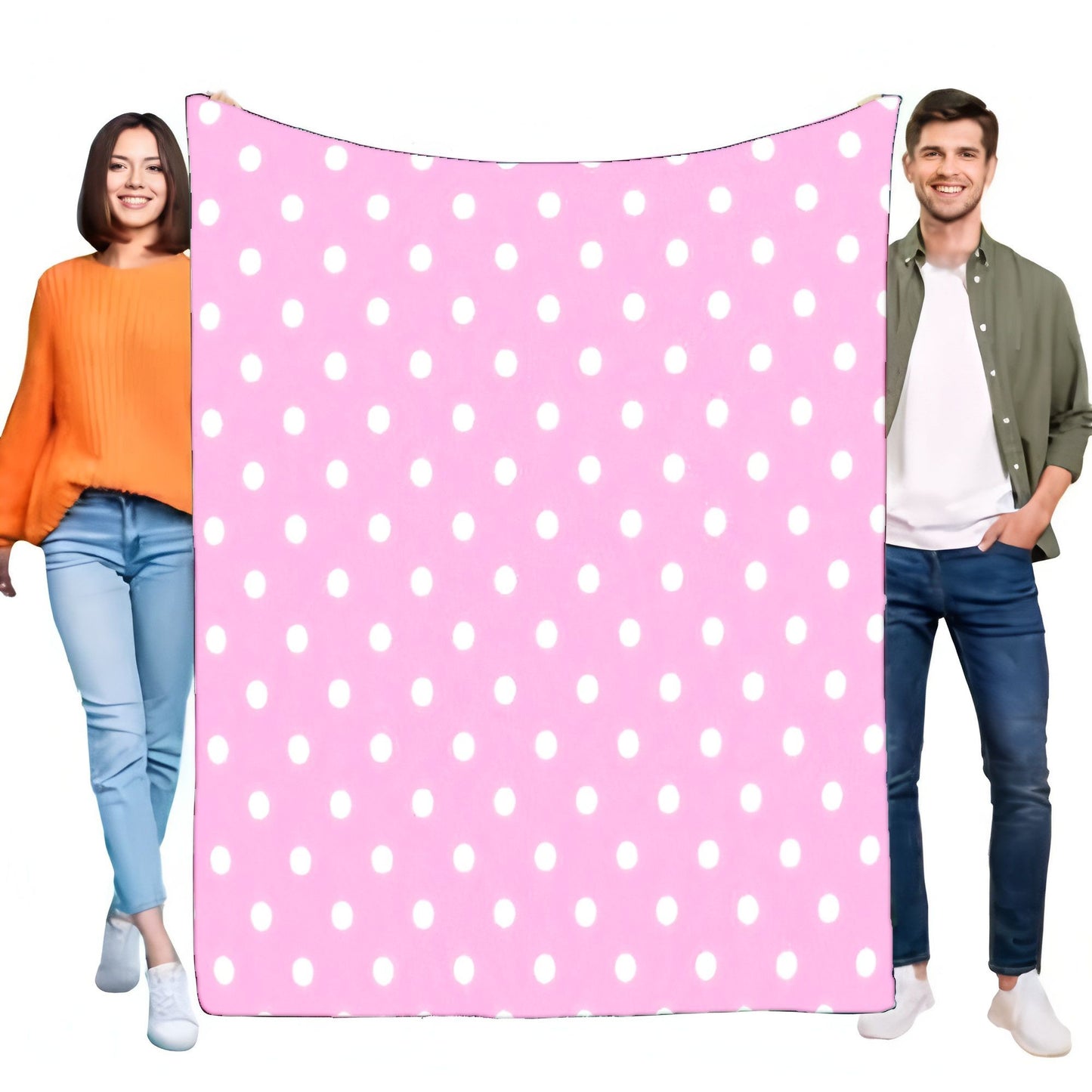 Cobertor Rosa de Bolinhas Macio e Aconchegante para Sofá, Leve para Todas as Estações, Cobertura de Cama Confortável, Presente Perfeito de Aniversário ou Feriado f