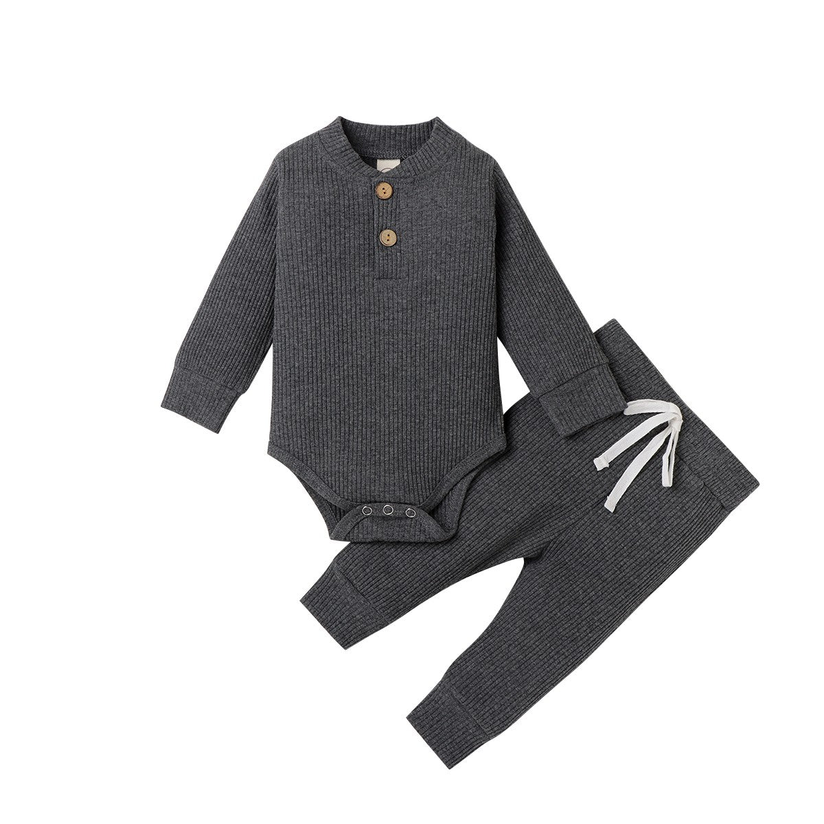 Ma&Baby 0-24M Newborn Infant Knit Baby Boy Girl Clothes Set Long Sleeve Button Romper Pants Outfits Autumn Spring Baby Clothing