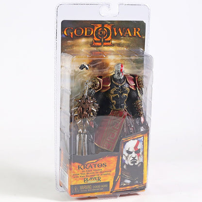 Boneco Kratos God of War 2 II NECA 7" com Armadura de Ares, Lâminas, PVC, Brinquedo, Presente de Natal, Varejo Quente