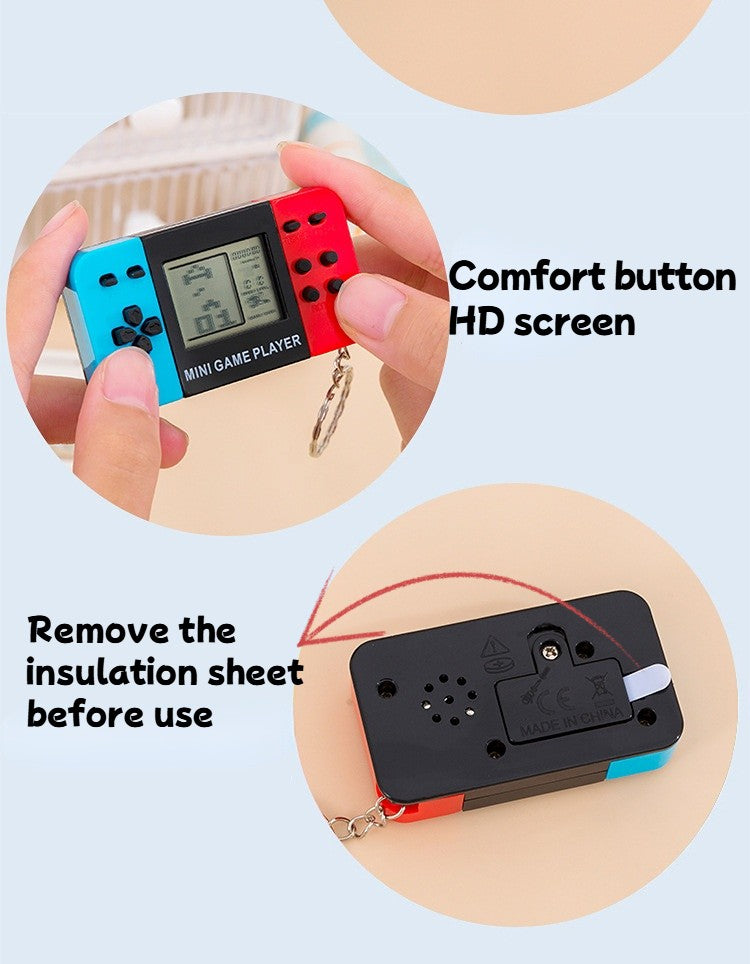 12-100pcs Mini Handheld Game Console Keychain Video Game Party Favors For Kids Birthday Christmas Gifts School Classroom Prizes