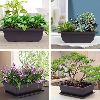 Vasos de Flores Retangulares de Argila Roxa Imitando Vasos para Plantas de Jardim ao Ar Livre Paisagismo Bonsai macetas para plantas