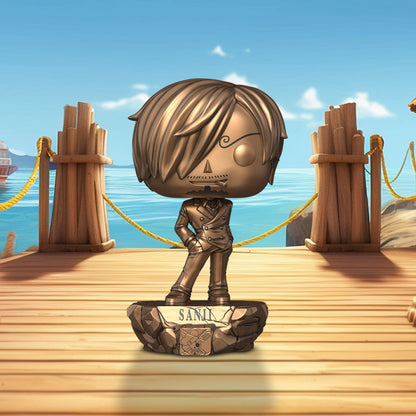 One Piece Anime Figure Sanji Tony Tony Chopper FUNKO POP 25th Anniversary Vinyl Figure +Protector Collectible Limited Edition
