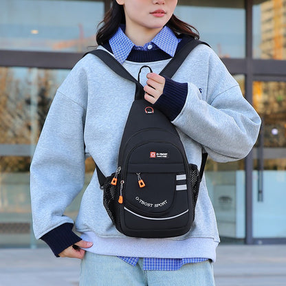 Tourist leisure chest bag, multifunctional large capacity shoulder bag, outdoor trendy crossbody bag