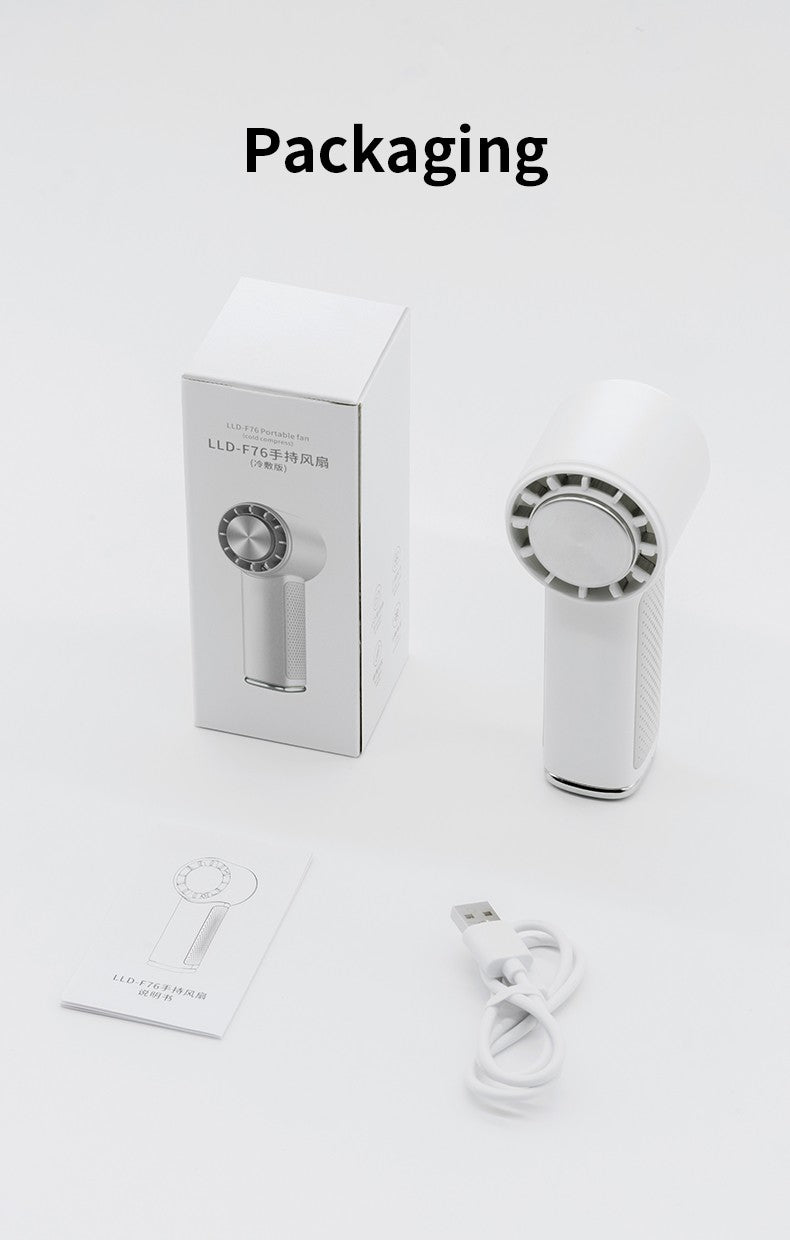 Mini Ar Condicionado Portátil Climatizador Evaporativo Recarregável USB 2000mAh Ventilador de Mão para Acampamento ao Ar Livre Mini Aparelho de Ar Condicionado