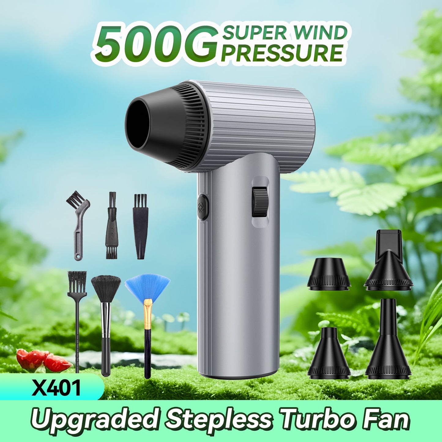 ADINKAM Upgraded Stepless High-Efficient Jet Fan Blower OEM-Style 500g Wind Pressure Super Power Car House PC Cleaning Tools