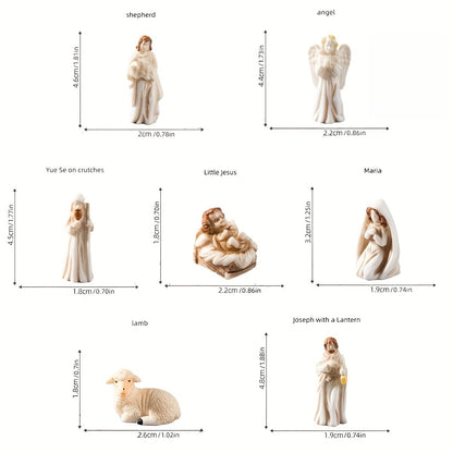 7-Piece Collector's Edition Miniature Christmas Nativity Set