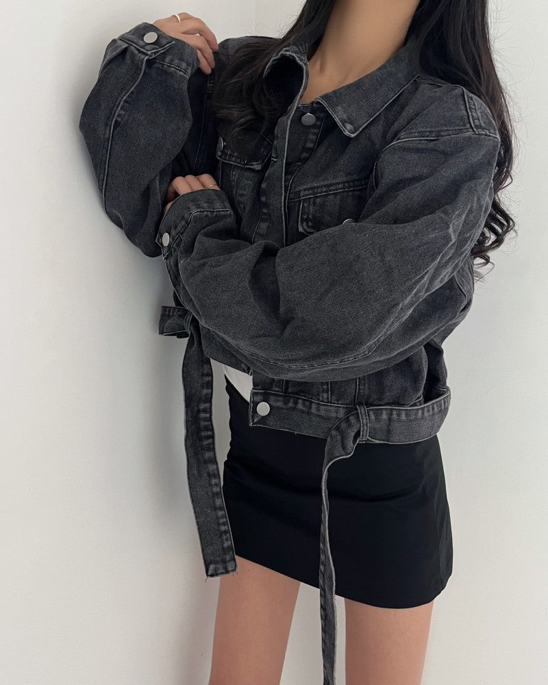 2 colors Women's casual Jean Coats 2025 Spring Women Denim Jacket Long Sleeve cropped Female Girls streetwear(N2418)