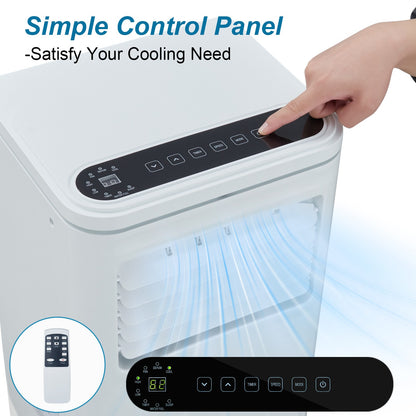 Ar Condicionado Portátil 10000 BTU 3 em 1 com Ventilador e Desumidificador Controle Remoto Display LCD, Timer 24H