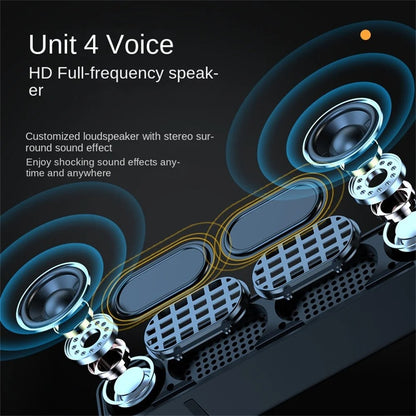Original Subwoofer Bluetooth Soundbar TV Áudio Echo Wall Alto-falante de computador Home Theater Música Alto-falante Bluetooth sem fio Presente