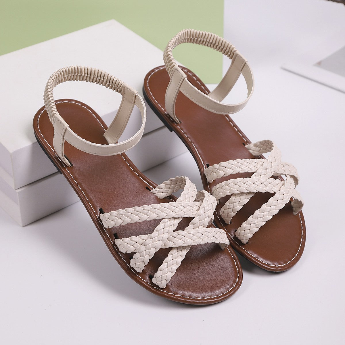 Summer Braided Woman Sandals Party Shoes Ladies Outdoor Sandals for Women Casual Shoe Soft Sandal Rubber Female Footwear