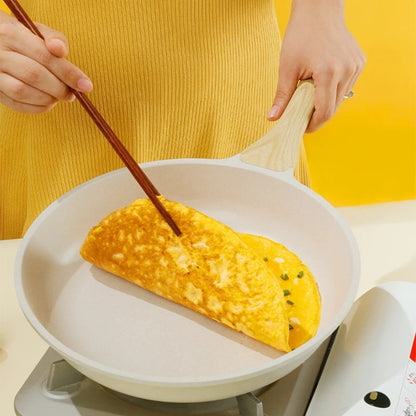 Panela Wok Antiaderente Frigideira Cerâmica Pedra Medicinal Fogão a Gás Indução Utensílios de Cozinha Universais Panela Antiaderente para Bife e Molhos