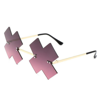 Game Guilty Gear Happy Chaos Cosplay Glasses Irregular Ins Eyewear Metal Plastic Glasses Halloween Funny Costume Accessories ?