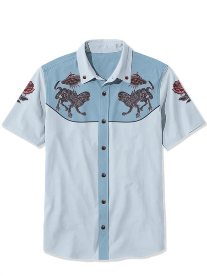 Men's Shirt Summer Casual Fashion Men Short Sleeved Shirt Loose Hawaiian Shirt Mens Casual Top Ropa Hombre Camisas Para Hombre