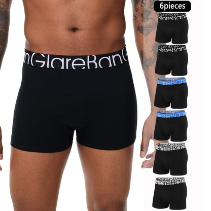 6pcs pack Black Cotton Boxer Shorts Men Underwear Soft Male Underpants for Men Homme comfortable Boxershorts Slips Panties