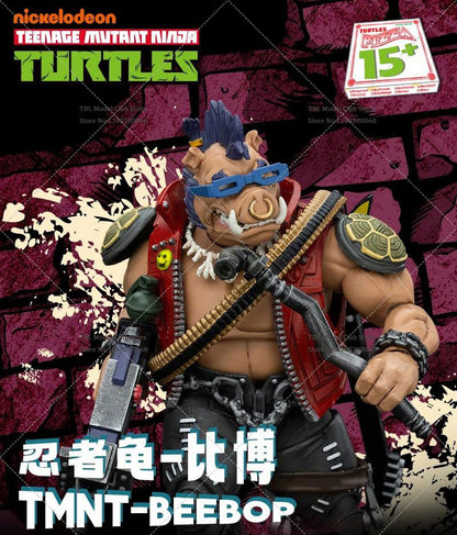 Original JOYTOY TMNT 1/18 Coleção Rocksteady&Beebop Conjunto Completo Boneco de Ação Soldado 11.5cm