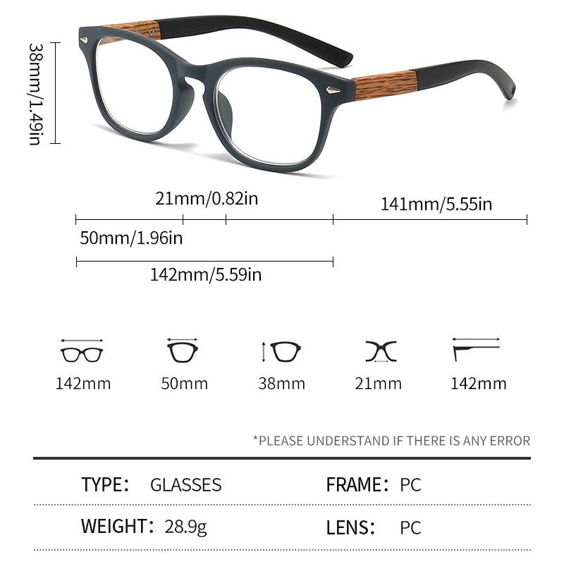 Fashion Presbyopia Reading Glasses Plastic Anti Blue Light Hyperopia Eyeglasses Eyewear for Men Women +1.0 +2.0 +2.5 +3.0 +3.5