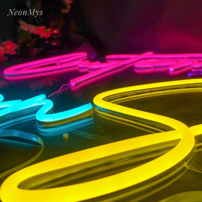 Custom Neon Sign Personalized Text Logo Names Customized LED Neon Signs Birthday Wedding Party Bar Coffee Wall Light Decoration