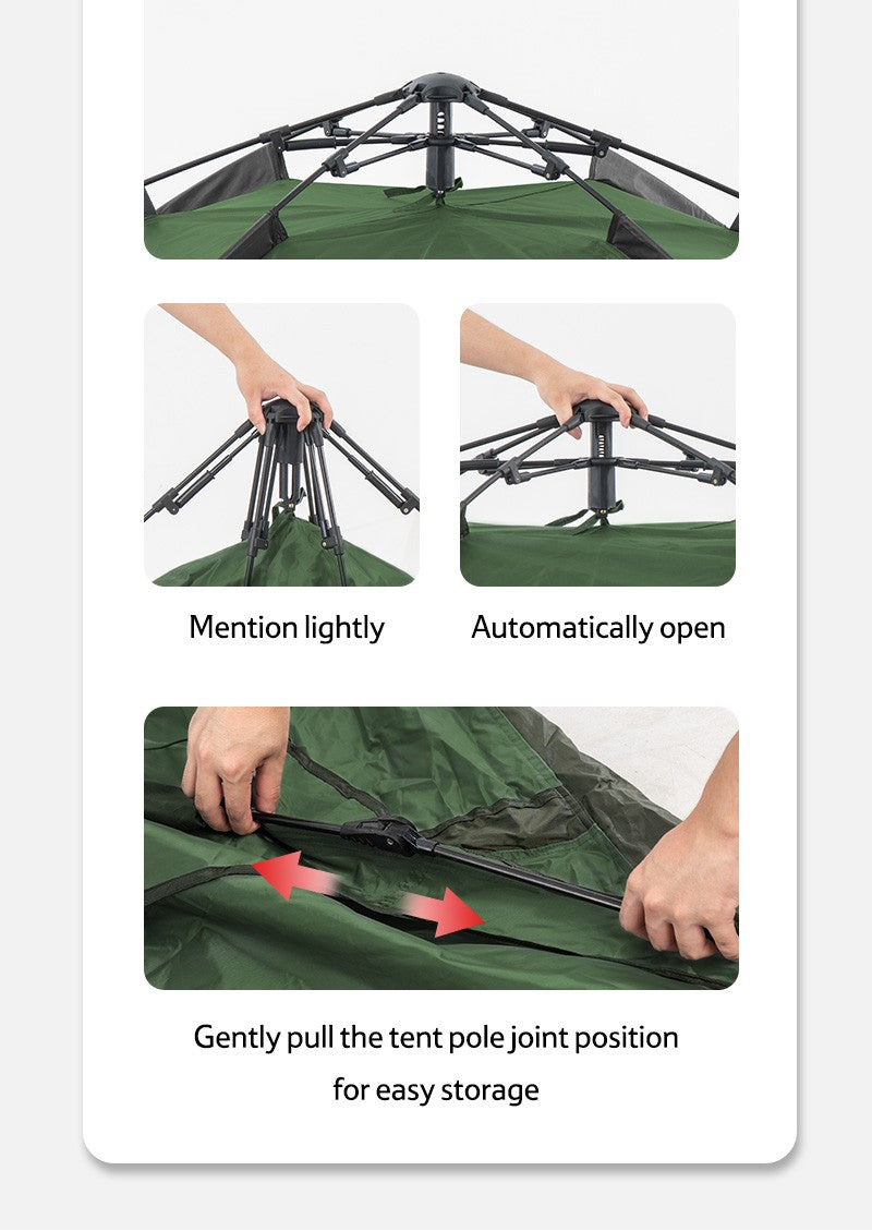 Naturehike Camping Automatic Tent One Touch Waterproof Roof Top Tents Double Door 3 Person Tent Outdoor Beach Fish Shelter Tent