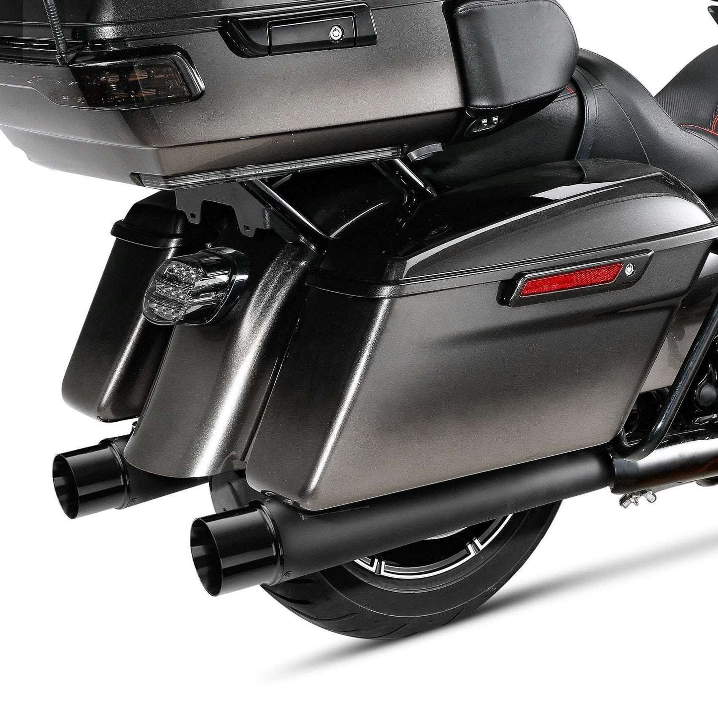 Motorcycle 4" Slip-on Mufflers Exhaust Pipes For Harley Touring Electra Street Glide 1995-2016