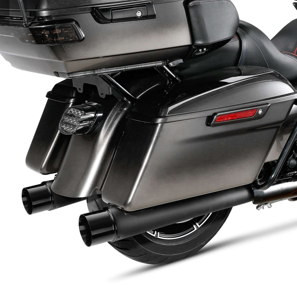 Motorcycle 4" Slip-on Mufflers Exhaust Pipes For Harley Touring Electra Street Glide 1995-2016