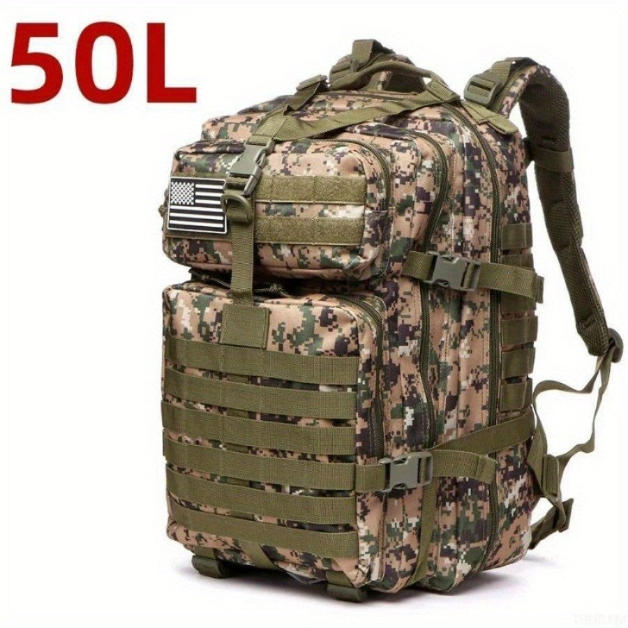 Mochila Tática Elite 50L/30L | Mochila de Trabalho e Militar 3X Mais Forte | Resistente e de Alta Durabilidade | Mochila de Sobrevivência MOLLE de 3 Dias