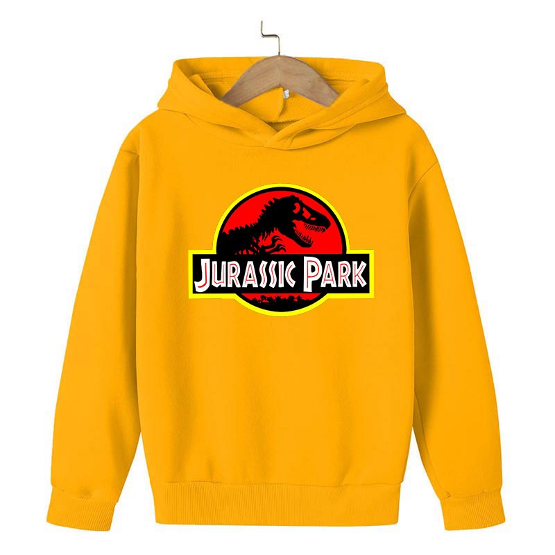 Fashion Print Jurassic Park Children's Hoodies Clothing Girls Casual Sweatshirr Spring Autumn Anime Boy Sweatshirt black Coat