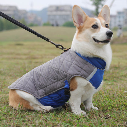 Roupas de inverno para cães colete à prova d'água jaqueta para cães pequenos e grandes casaco quente para cães de estimação roupas acolchoadas para buldogue francês