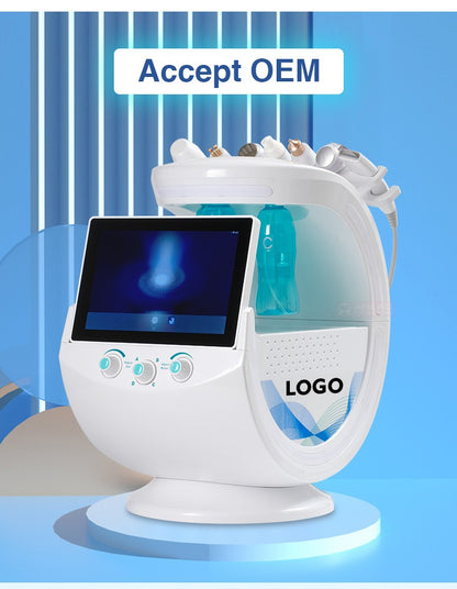 7 in 1 Smart Ice Blue Multifunctional Facial Care Instrument Facial Deep Cleansing Hydrating Microdermabrasion Machine