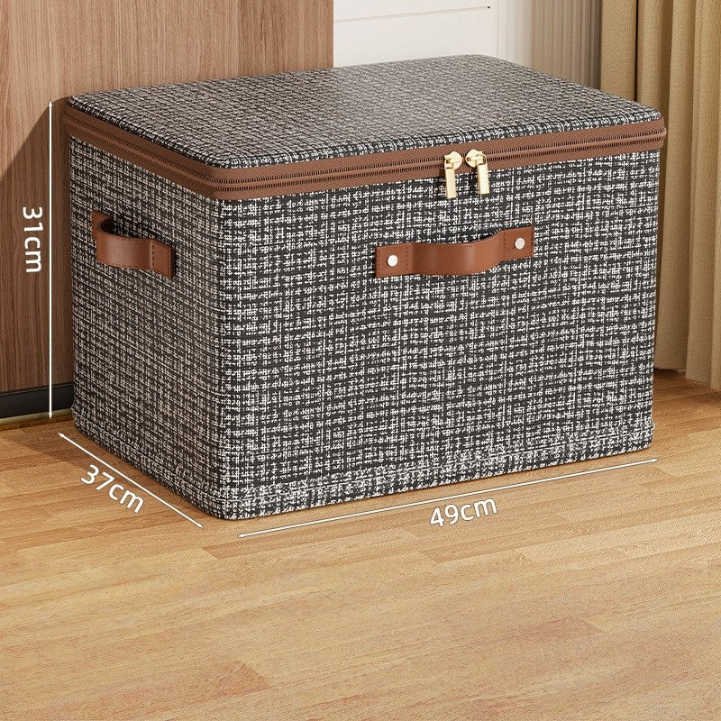 Caixa de Armazenamento de Grande Capacidade com Tampa Dobrável Espessa para Roupas Caixa de Armazenamento para Roupa Íntima Organizador de Armário para Cobertores