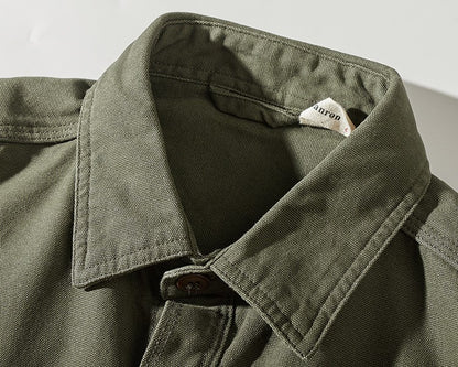 Long Sleeve Tactical Shirts Men  Patch Cargo Shirt Cotton American Casual Vintage Tooling Jacket Outdoor Workwear Blusas