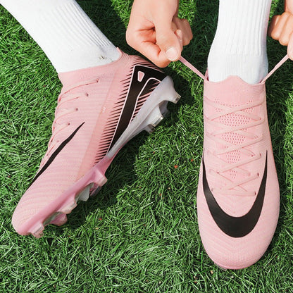 New Men Football Boots Cleats Grass Adult Soccer Shoes Ankle Sport Training Outdoor Ultralight Non-Slip Futsal Comfortable