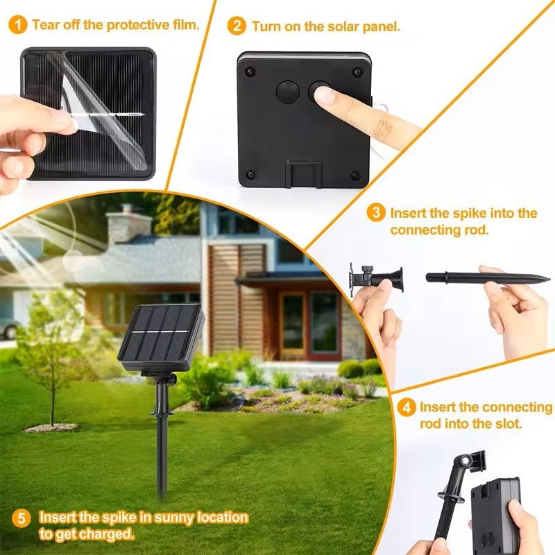 Large Solar Panel Fast Charge Lamp Outdoor Solar String Fairy Light Waterproof Garland String Lights For Christmas Party Garden