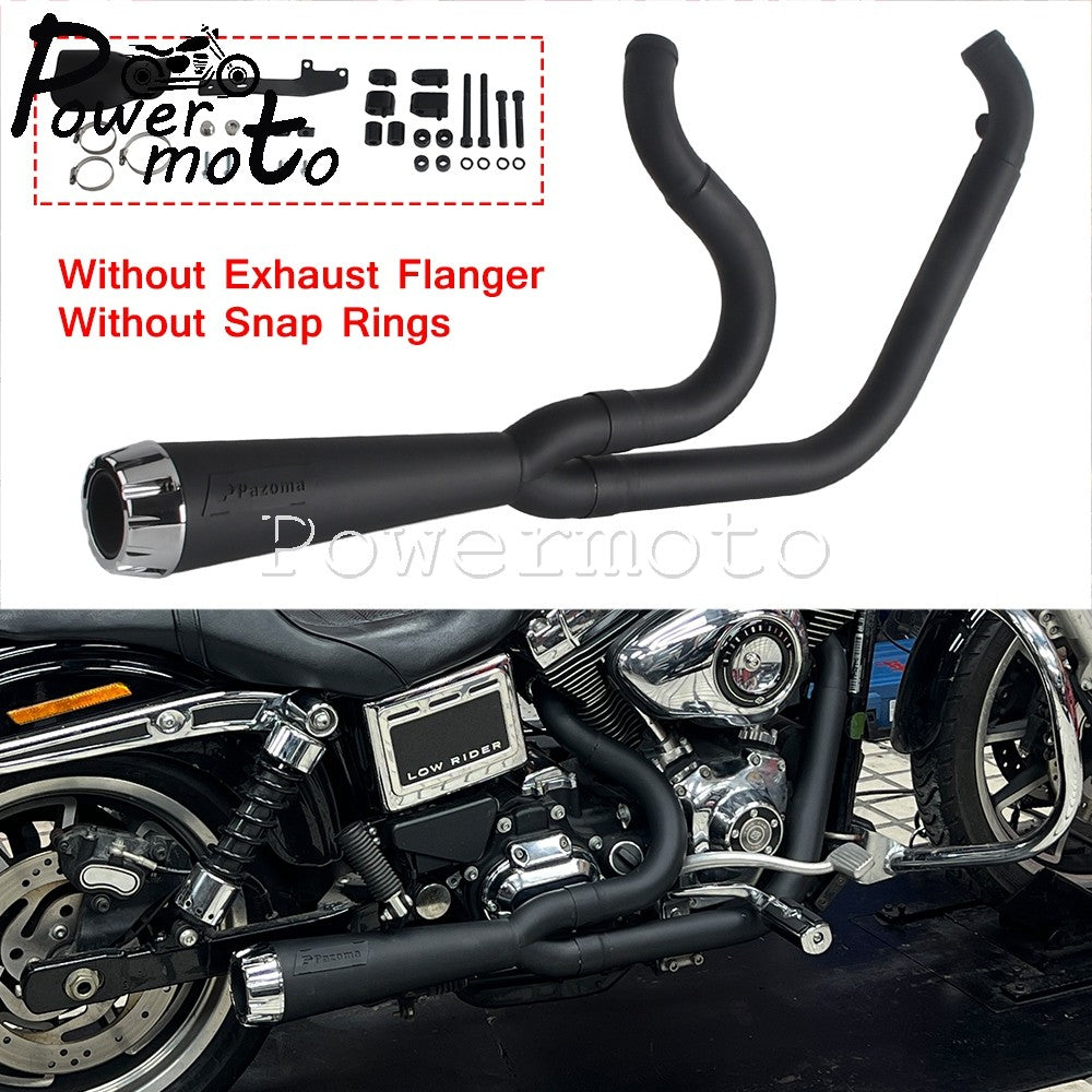 2-into-1 Full Systems Exhaust Motorcycle Complete Muffler For Harley  M8 Touring Road Glide CVO Street Electra Glide Road King