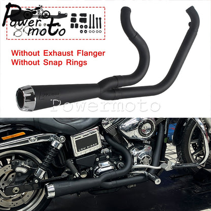 2-into-1 Full Systems Exhaust Motorcycle Complete Muffler For Harley  M8 Touring Road Glide CVO Street Electra Glide Road King