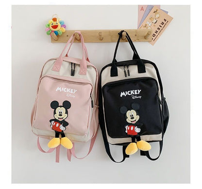 Disney Mickey Mouse Backpack for Kids Cute Cartoon Fashionable Backpack for Students Travel Bag Birthday Gift for Children