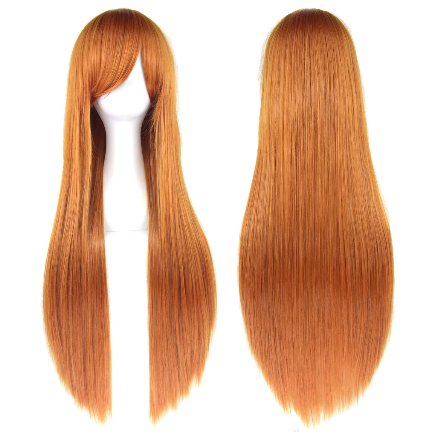 Soowee 80cm Cabelo Sintético Comprido Branco Roxo Perucas Cosplay Festa Preto Cabelo Liso Peruca Postiça para Mulheres
