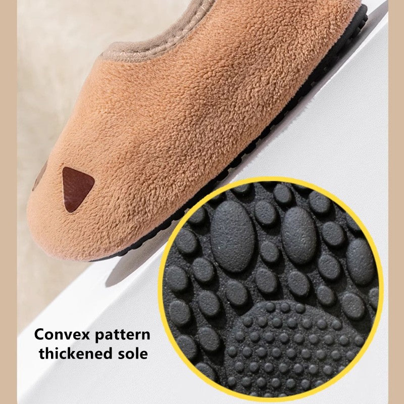 Children Indoor Shoes With Soft Soles, Kids Anti Slip And Breathable  Plush Floor Shoes, Boys And Girls Winter Cotton Shoes