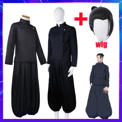 Anime Jujutsu Kaisen Geto Suguru Cosplay Costume Shirt Pants kimono Wig High School Uniform Full Set Adult Mens Party Clothes