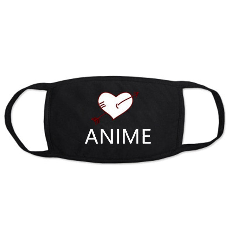 1PCS Black Mouth Mask Big Size Stop Air Pollution Home Cartoon Lovely Cotton Funny Teeth Masks Keep Warm Mouth Muffle Respirator